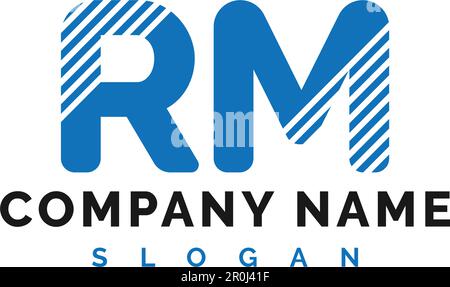 RM Letter Logo Design. RM letter logo Vector Illustration - Vector Stock Vector