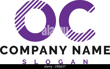 OC Letter Logo Design. OC letter logo Vector Illustration - Vector Stock Vector