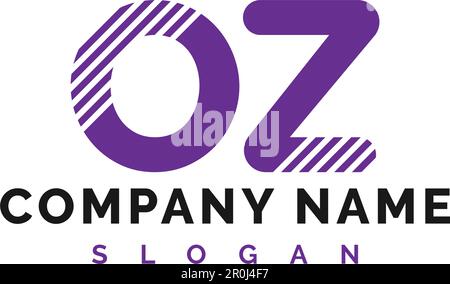OZ Letter Logo Design. OZ letter logo Vector Illustration - Vector Stock Vector