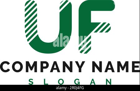 UF Letter Logo Design. UF Letter Logo Vector Illustration - Vector Stock Vector