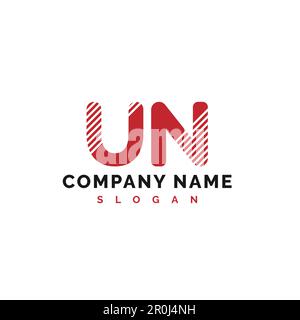 UN Letter Logo Design. UN Letter Logo Vector Illustration - Vector Stock Vector