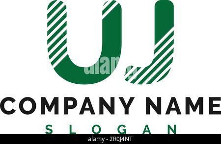 UJ Letter Logo Design. UJ Letter Logo Vector Illustration - Vector Stock Vector