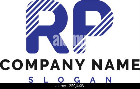 RP Letter Logo Design. RP letter logo Vector Illustration - Vector Stock Vector