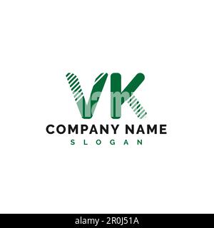 VK Letter Logo Design. VK Letter Logo Vector Illustration - Vector Stock Vector