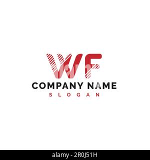 WF Letter Logo Design. WF Letter Logo Vector Illustration - Vector Stock Vector