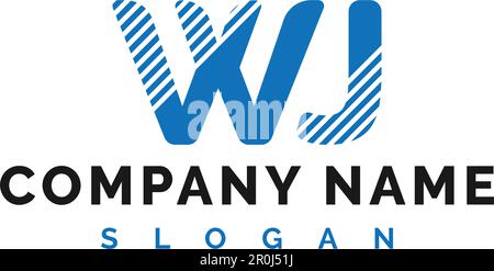 WJ Letter Logo Design. WJ Letter Logo Vector Illustration - Vector Stock Vector