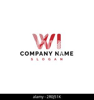 WI Letter Logo Design. WI Letter Logo Vector Illustration - Vector Stock Vector