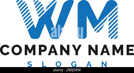 WM Letter Logo Design. WM Letter Logo Vector Illustration - Vector Stock Vector