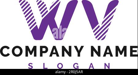 WV Letter Logo Design. WV Letter Logo Vector Illustration - Vector Stock Vector