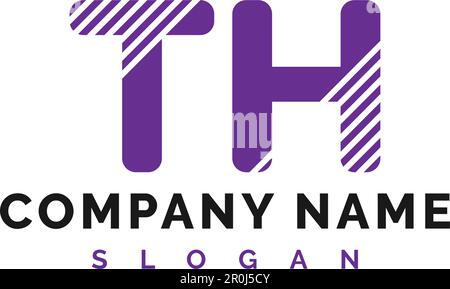 TH Letter Logo Design. TH letter logo Vector Illustration - Vector Stock Vector