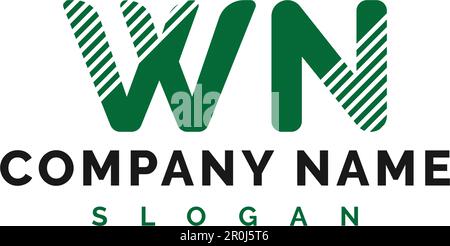 WN Letter Logo Design. WN Letter Logo Vector Illustration - Vector Stock Vector