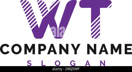 WT Letter Logo Design. WT Letter Logo Vector Illustration - Vector Stock Vector