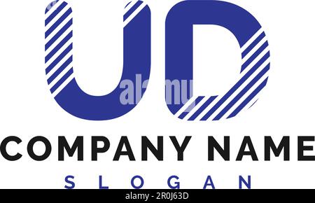UD Letter Logo Design. UD Letter Logo Vector Illustration - Vector Stock Vector
