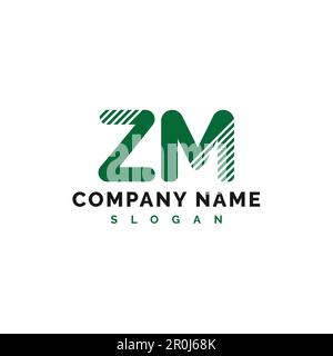 ZM Letter Logo Design. ZM Letter Logo Vector Illustration - Vector Stock Vector