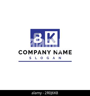 BK Logo Design. BK Letter Logo Vector Illustration - Vector Stock Vector