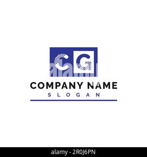 CG Logo Design. CG Letter Logo Vector Illustration - Vector Stock Vector