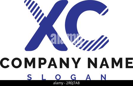 XC Letter Logo Design. XC Letter Logo Vector Illustration - Vector Stock Vector