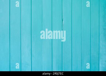 Beautiful turquoise colored wooden background with vertical boards. Stock Photo