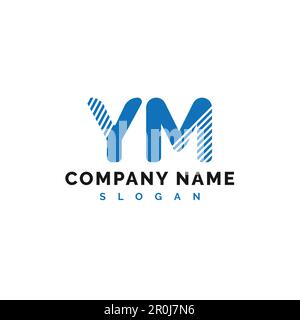YM Letter Logo Design. YM Letter Logo Vector Illustration - Vector Stock Vector