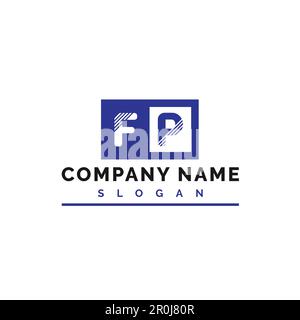 FP Letter Logo Design. FP Letter Logo Vector Illustration - Vector Stock Vector
