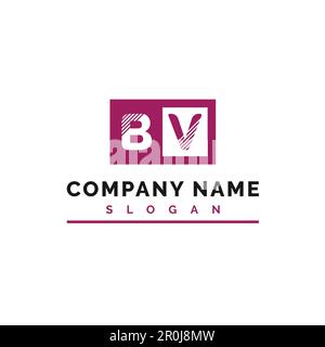 BV Logo Design. BV Letter Logo Vector Illustration - Vector Stock Vector