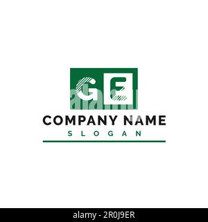 GE Letter Logo Design. GE Letter Logo Vector Illustration - Vector Stock Vector