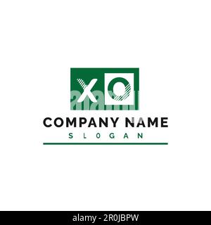 XO Logo Design. XO Letter Logo Vector Illustration - Vector Stock Vector