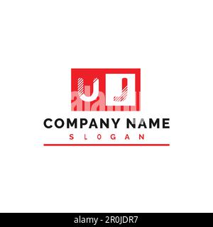 UJ Logo Design. UJ Letter Logo Vector Illustration - Vector Stock Vector