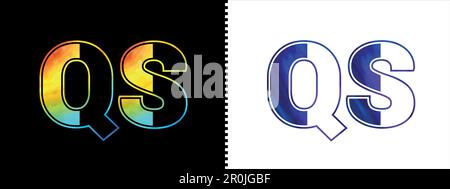 Unique QS letter logo Icon vector template. Premium stylish alphabet logo design for corporate business Stock Vector