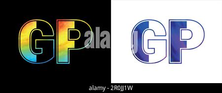 Unique GP letter logo Icon vector template. Premium stylish alphabet logo design for corporate business Stock Vector