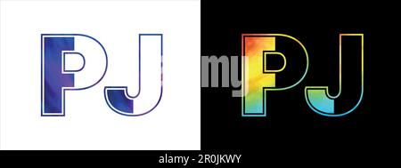 Initial letter PJ logo Icon vector design template. Premium luxurious logotype for corporate business identity Stock Vector
