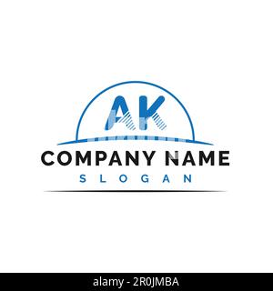 AK Letter Logo Design. AK letter logo Vector Illustration - Vector Stock Vector