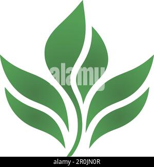 green leaf and sprout vector logo concept illustration.Agriculture logo ...
