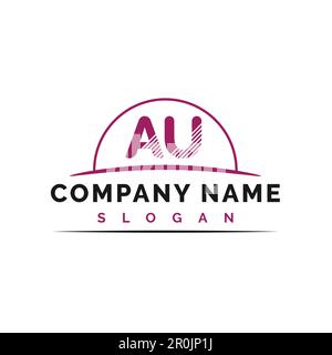 AU Letter Logo Design. AU letter logo Vector Illustration - Vector Stock Vector