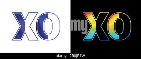 Unique XO letter logo Icon vector template. Premium stylish alphabet logo design for corporate business Stock Vector