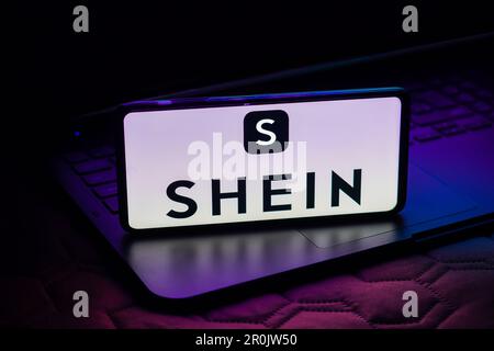 Brazil. 08th May, 2023. In this photo illustration, the Shein logo seen  displayed on a smartphone along with a shopping cart. Credit: SOPA Images  Limited/Alamy Live News Stock Photo - Alamy