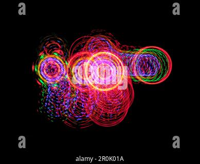 Spirals of light, Neon Stock Photo