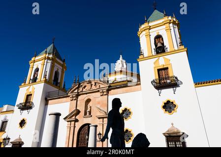 The front of the church iglesia del socorro, Ronda Andalusia, Spain Stock Photo
