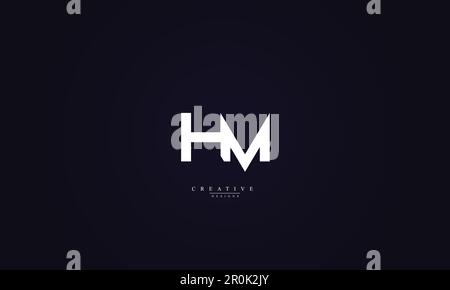 HM MH H M vector logo design Stock Vector