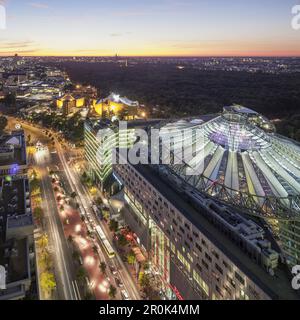 Panoramic View from Kollhoff Tower, Sony Center ,  Berlin, Germany Stock Photo