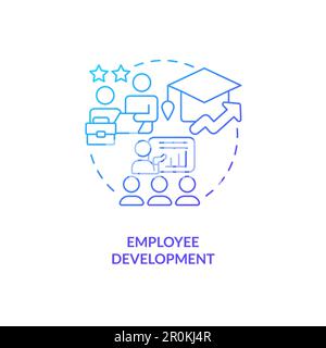 Employee development blue gradient concept icon Stock Vector
