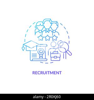 Recruitment blue gradient concept icon Stock Vector