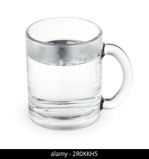 Cup with pure hot water isolated on white background. Stock Photo