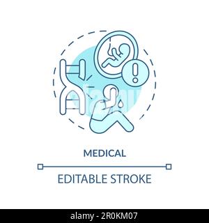 Medical turquoise concept icon Stock Vector