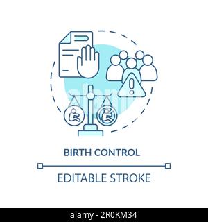 Birth control turquoise concept icon Stock Vector