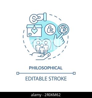 Philosophical turquoise concept icon Stock Vector