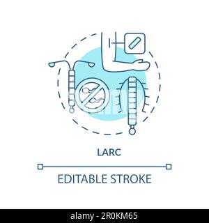 LARC turquoise concept icon Stock Vector