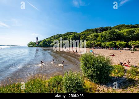 Beach of Rissen near Hamburg, North Germany, Germany Stock Photo