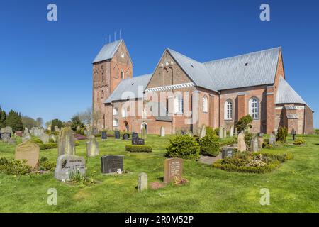Church St. Johannis in Nieblum, North Frisian Island Föhr, North Sea, Schleswig-Holstein, Northern Germany, Germany, Europe Stock Photo