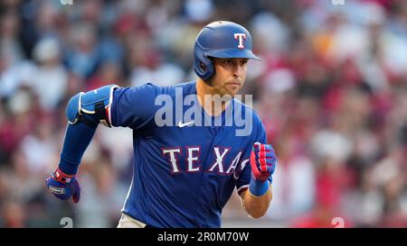 Texas Rangers' Nathaniel Lowe rounds the bases on his way home during a  baseball game against the Seattle Mariners, Sunday, June 4, 2023, in  Arlington, Texas. (AP Photo/Tony Gutierrez Stock Photo - Alamy